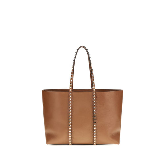 Valentino Garavani Braune Kalbsleder Bos Taurus Schultertasche