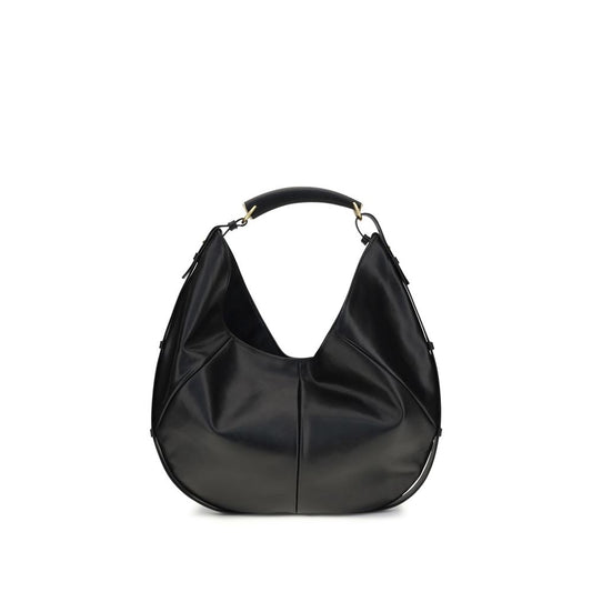 Saint Laurent Schwarze Bos Taurus Kalbsleder Schultertasche
