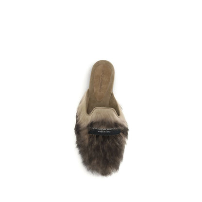 Dolce & Gabbana Graue Lamm Ovis Aries Aries Mules