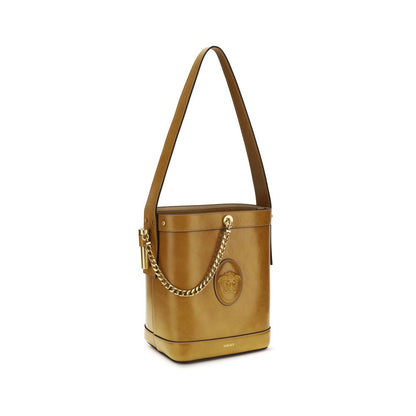 Versace Braune Kalbsleder Bos Taurus Bucket Bag