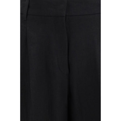 Max Mara Schwarze Leinenhose