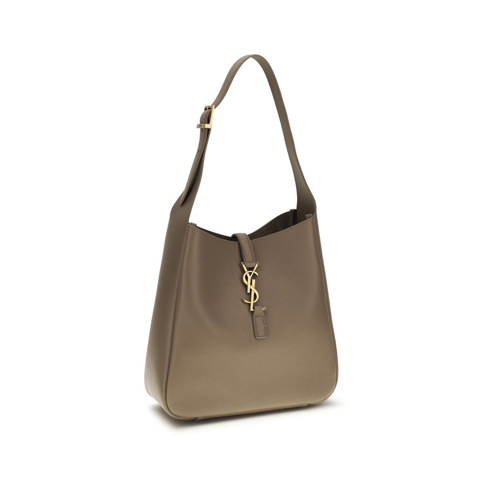 Saint Laurent Graue Bos Taurus Kalbsleder Schultertasche