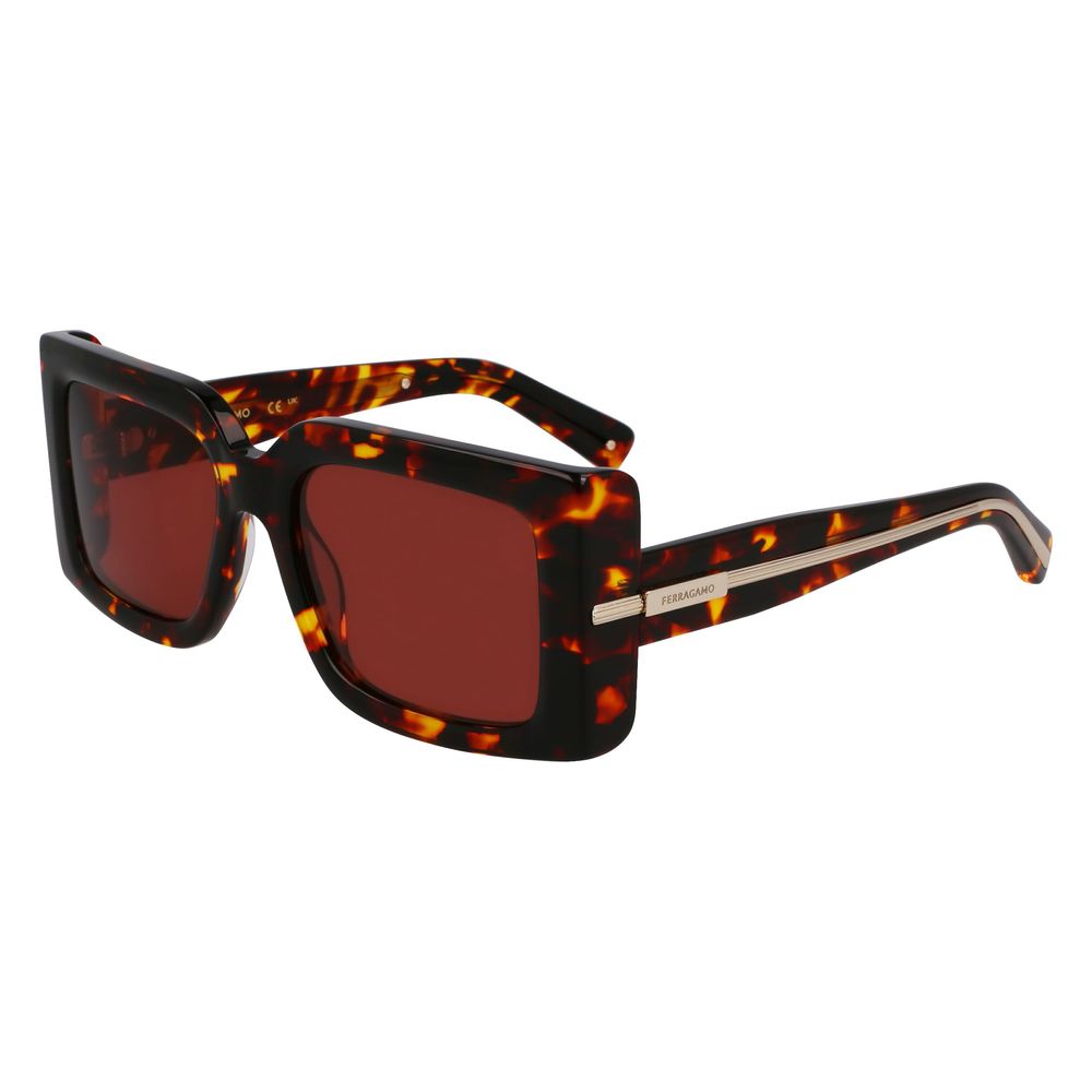 Ferragamo Braune Sonnenbrille aus Acetat