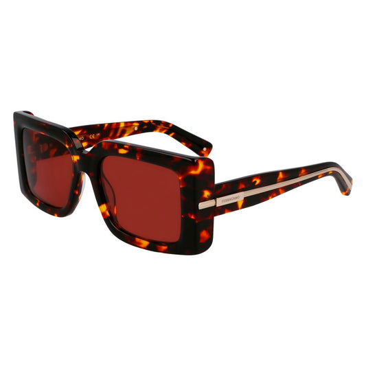Ferragamo Braune Sonnenbrille aus Acetat