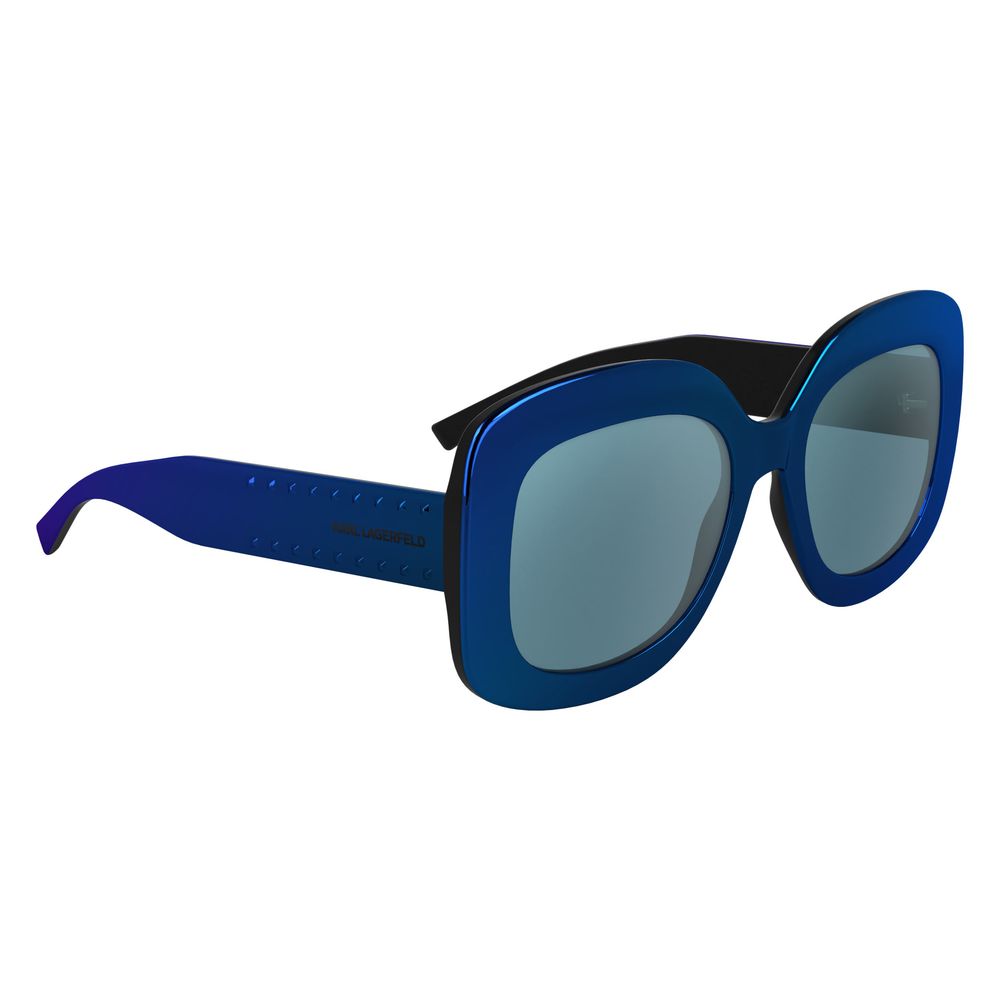 Karl Lagerfeld Sonnenbrille mit blauen Einsätzen