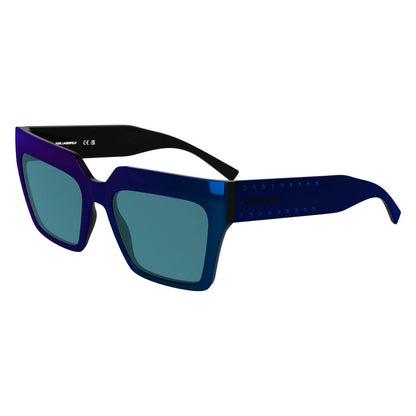 Karl Lagerfeld Sonnenbrille mit blauen Einsätzen
