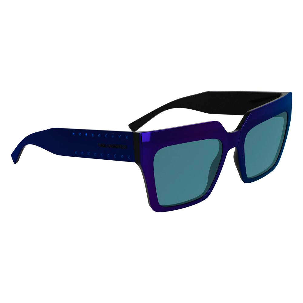 Karl Lagerfeld Sonnenbrille mit blauen Einsätzen
