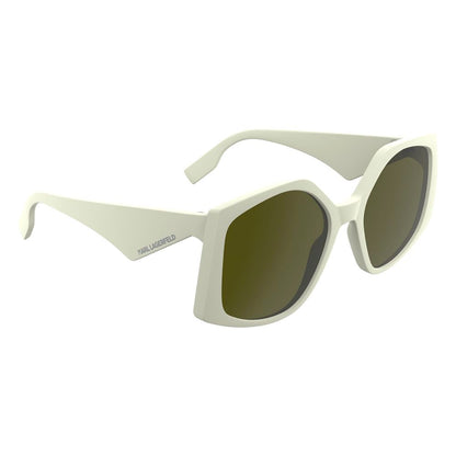 Karl Lagerfeld Weiße Sonnenbrille aus injected Material