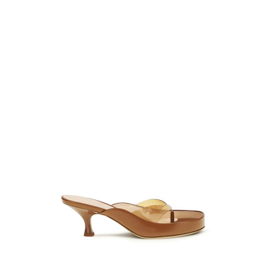 Chloé Braune Kalbsleder Bos Taurus Stiletto-Sandalen