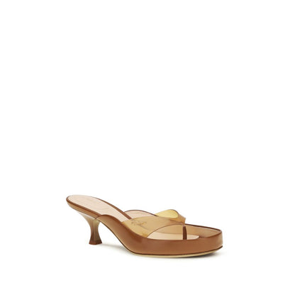 Chloé Braune Kalbsleder Bos Taurus Stiletto-Sandalen
