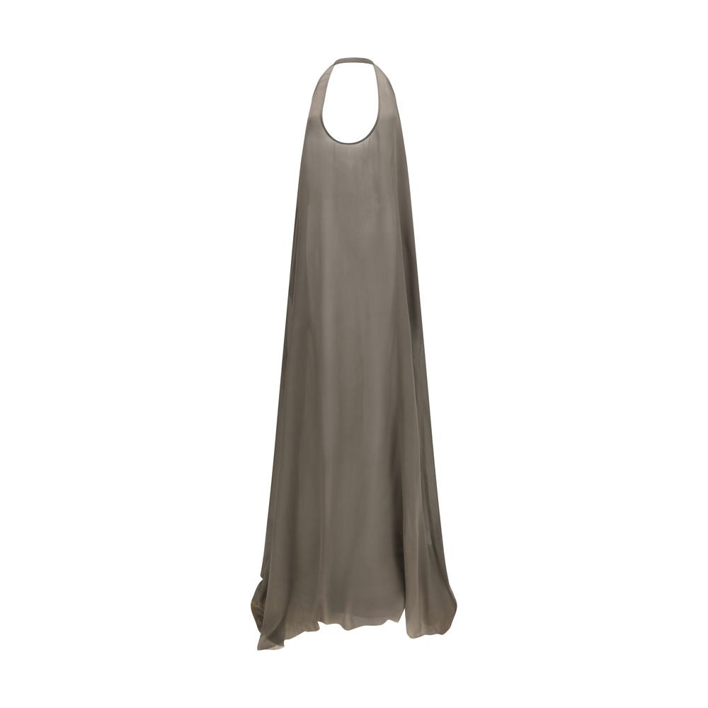 Rick Owens Graues Seiden-Casual-Kleid