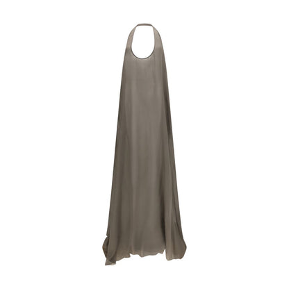 Rick Owens Graues Seiden-Casual-Kleid