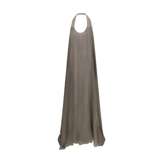 Rick Owens Graues Seiden-Casual-Kleid