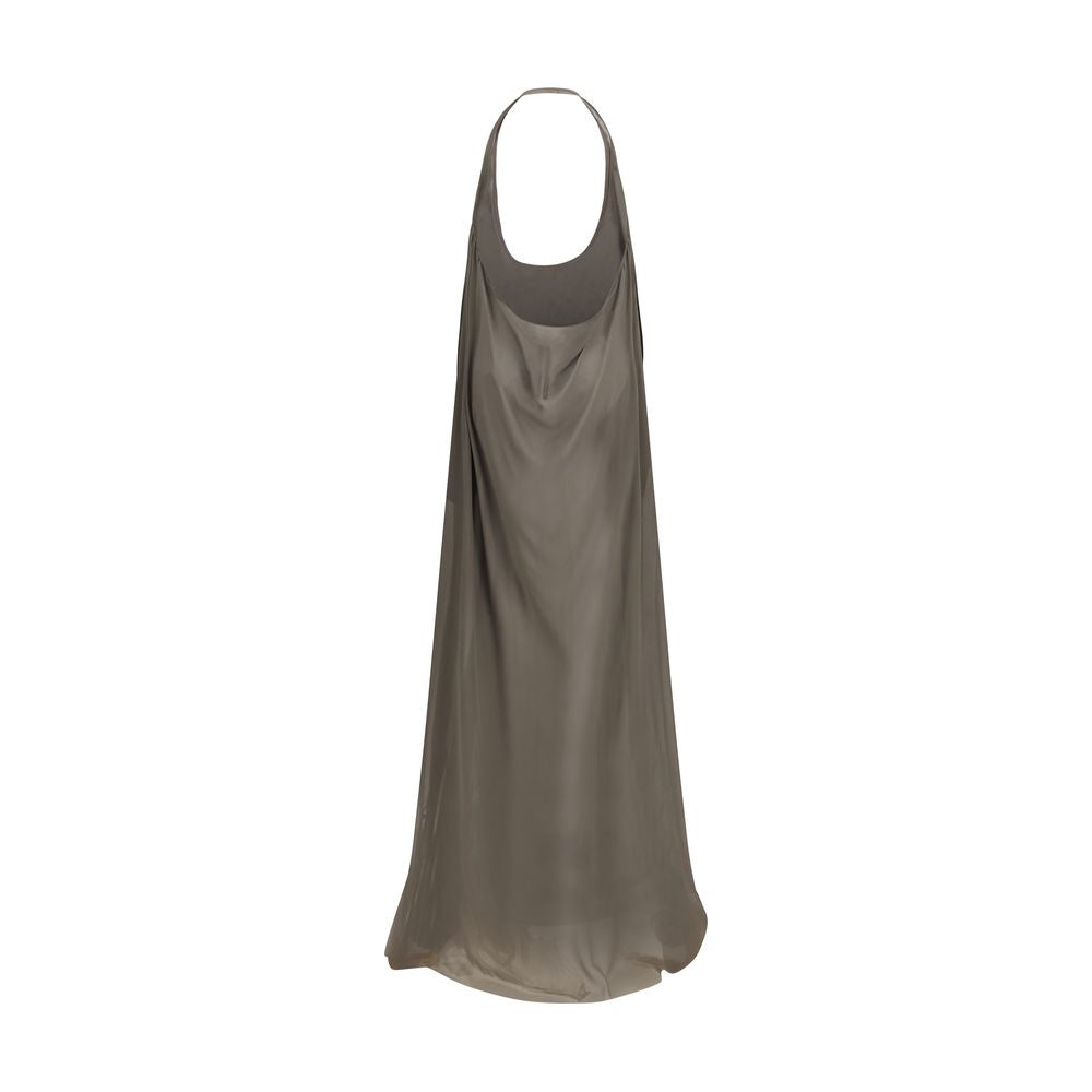 Rick Owens Graues Seiden-Casual-Kleid