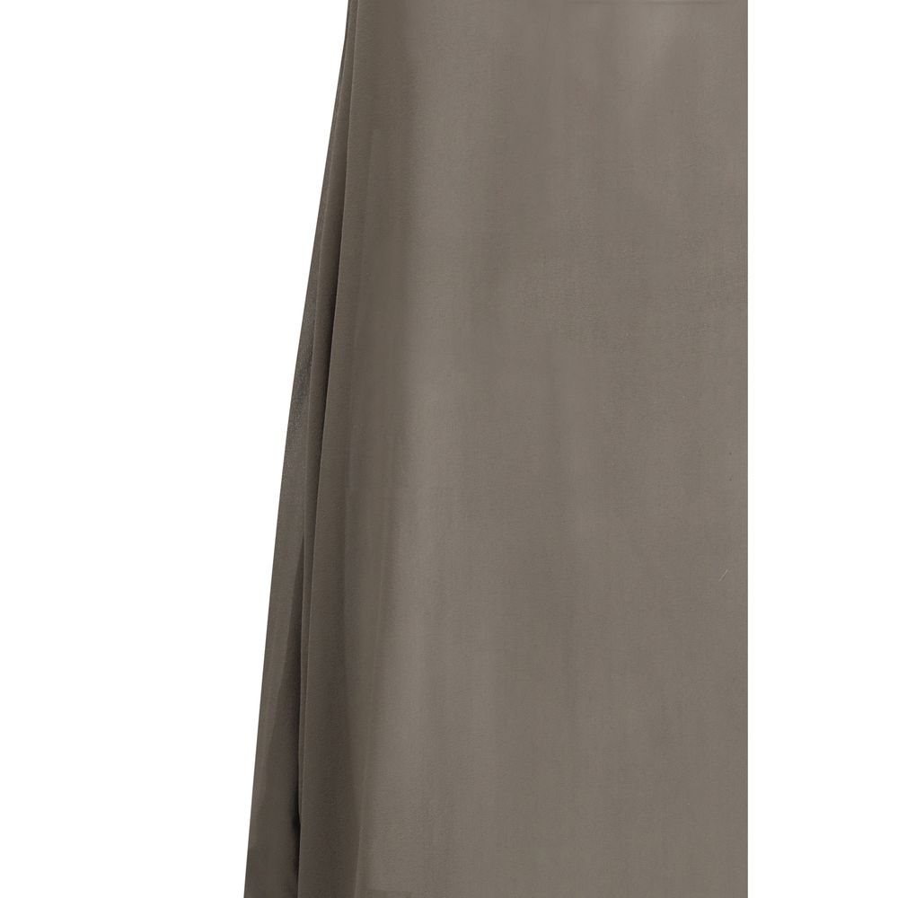 Rick Owens Graues Seiden-Casual-Kleid