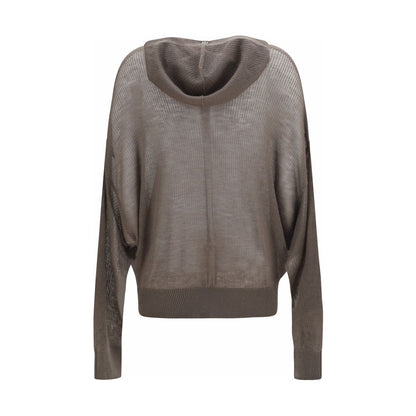 Rick Owens Grauer Kaschmir-Kapuzenpullover
