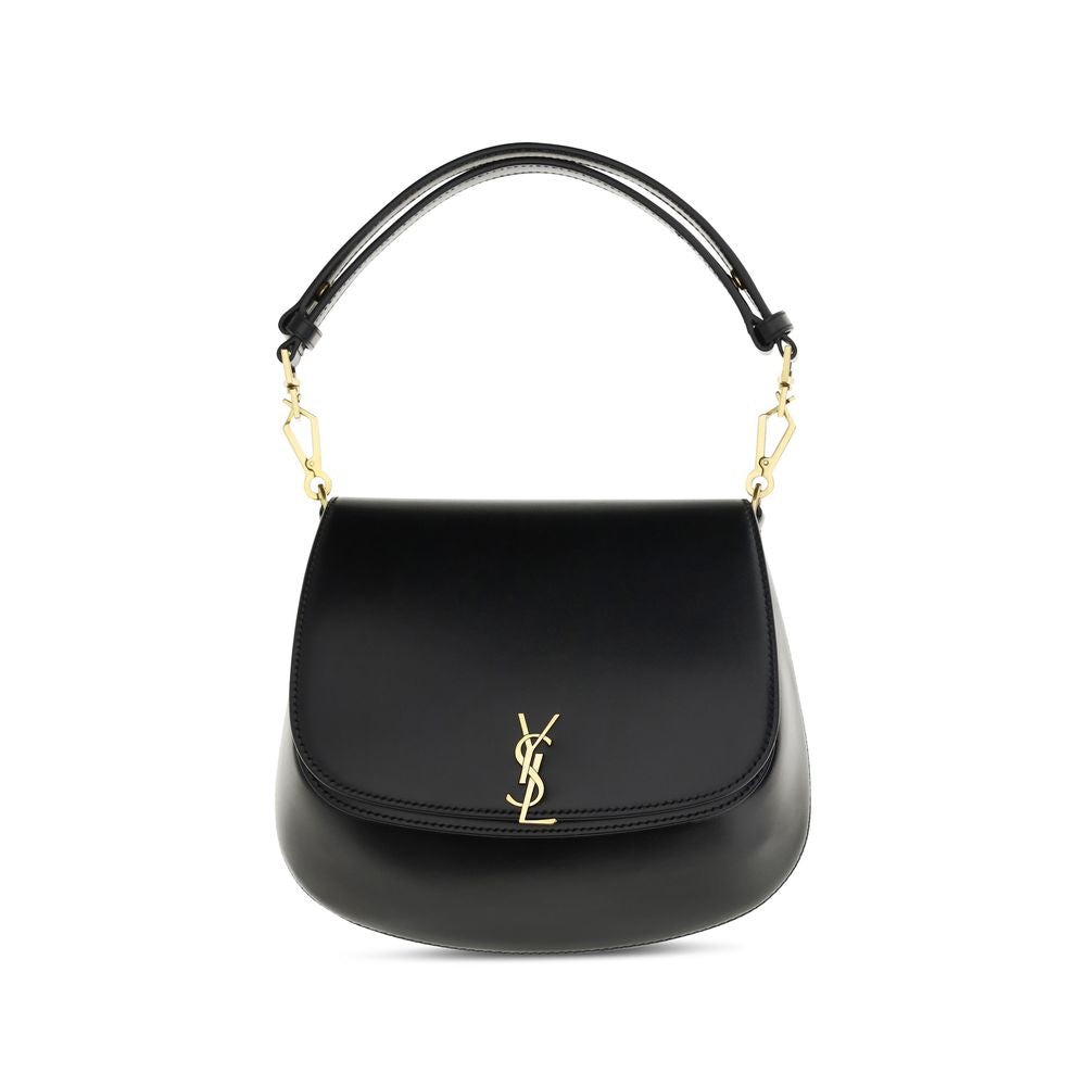 Saint Laurent Schwarze Kalbsleder Bos Taurus Handtasche