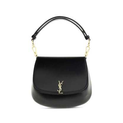 Saint Laurent Schwarze Kalbsleder Bos Taurus Handtasche