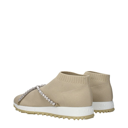 Jimmy Choo Beige Stoff-Slipper