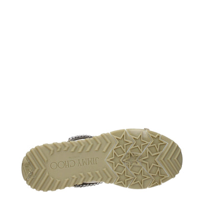 Jimmy Choo Beige Stoff-Slipper