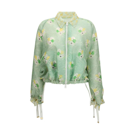 Fendi Zweifarbige Seiden Bomberjacke