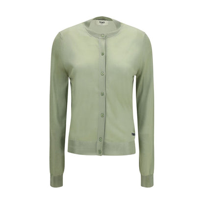 Fendi Zweifarbige Viskose-Strickjacke