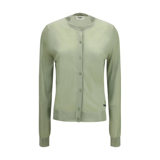 Fendi Zweifarbige Viskose-Strickjacke