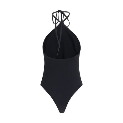 Jacquemus Schwarzer Polyamid-Einteiler