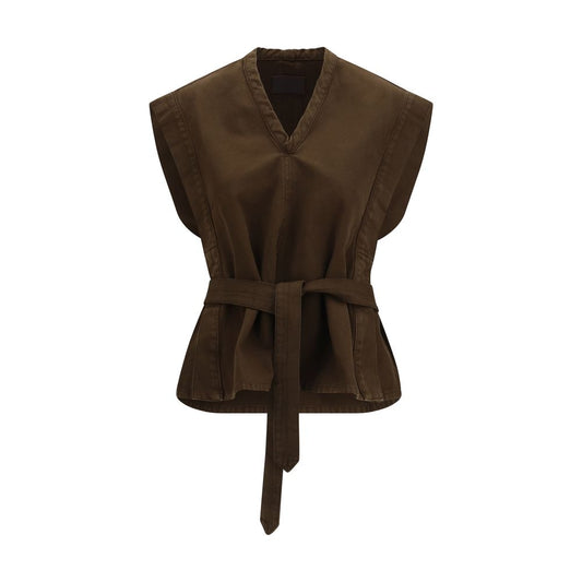 Lemaire Braune Baumwollbluse