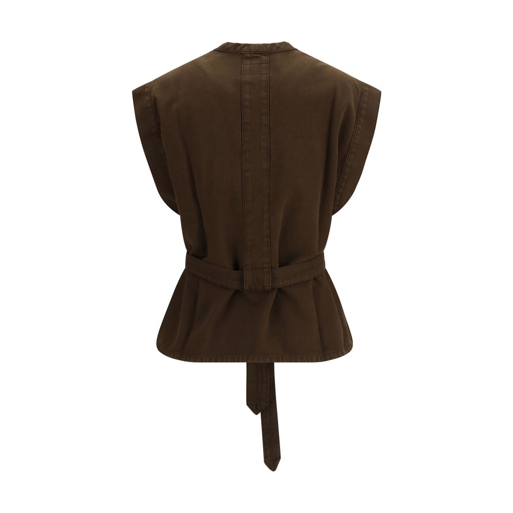 Lemaire Braune Baumwollbluse