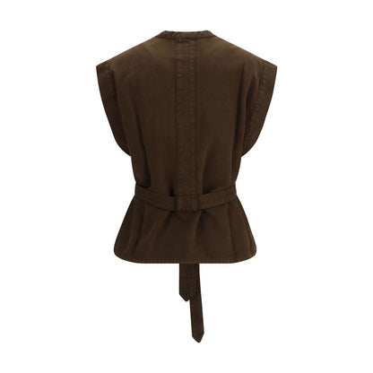 Lemaire Braune Baumwollbluse