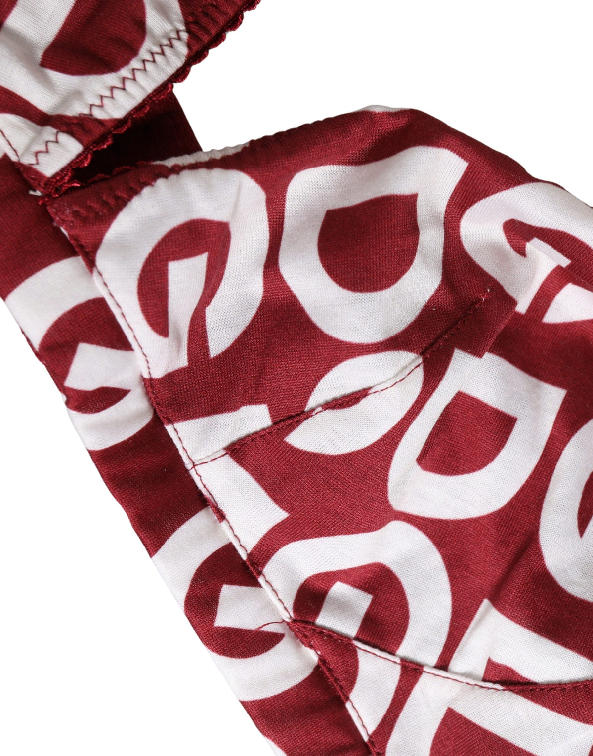 Dolce & Gabbana Reggiseno Rosso in Cotone con Monogramma Logo
