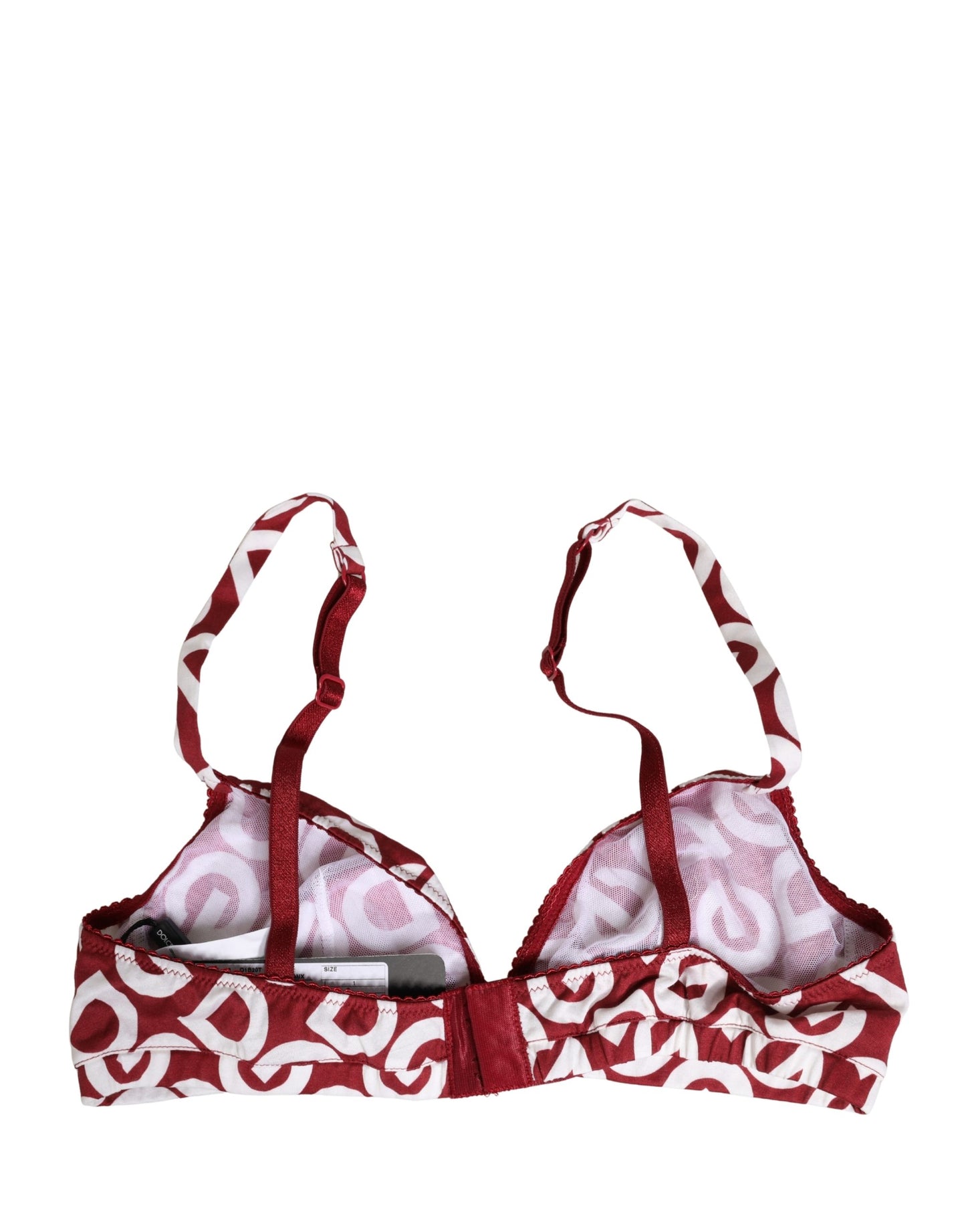 Dolce & Gabbana Roter BH mit Logo-Monogramm aus Baumwolle, Soft Cup