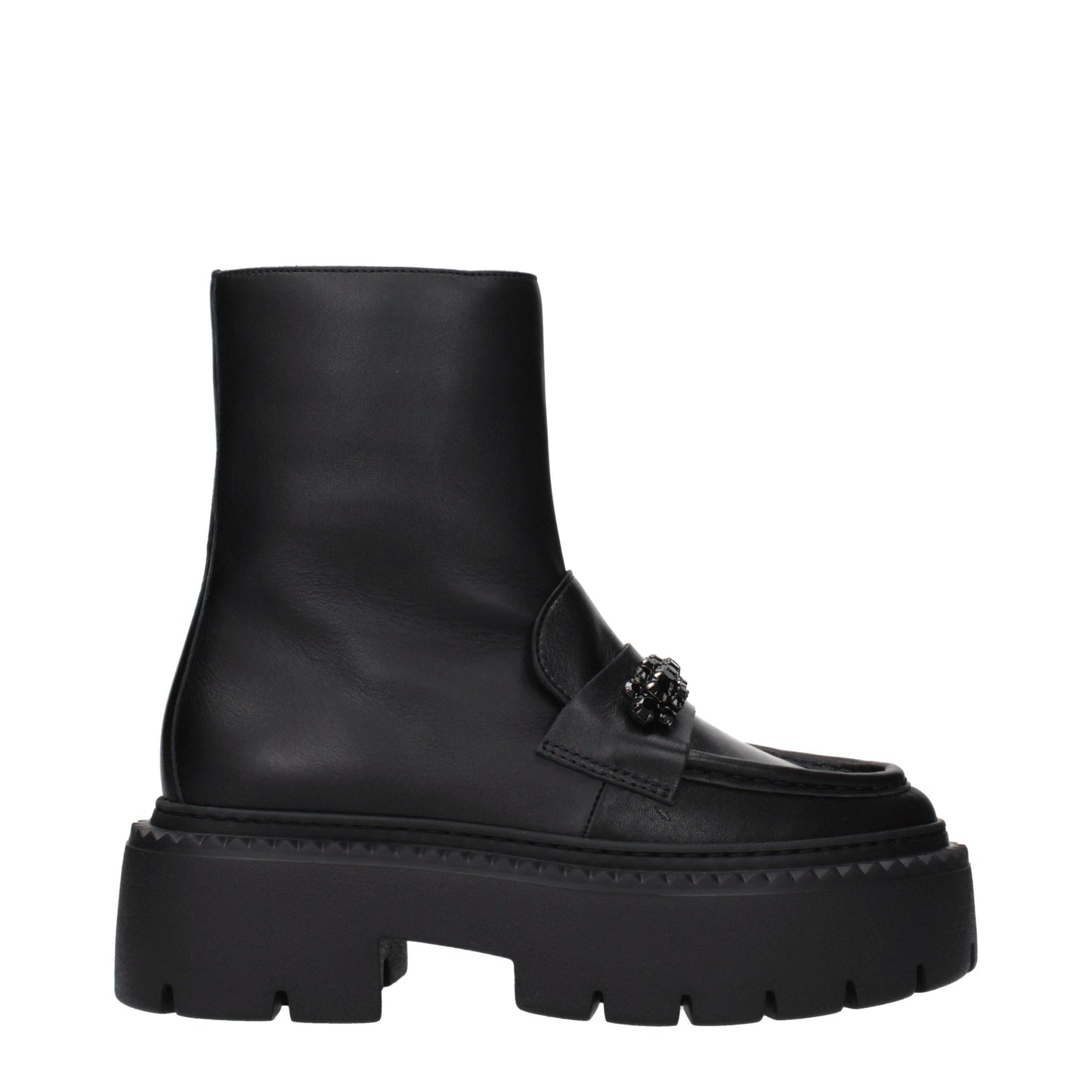 Jimmy Choo Schwarze Leder-Stiefeletten