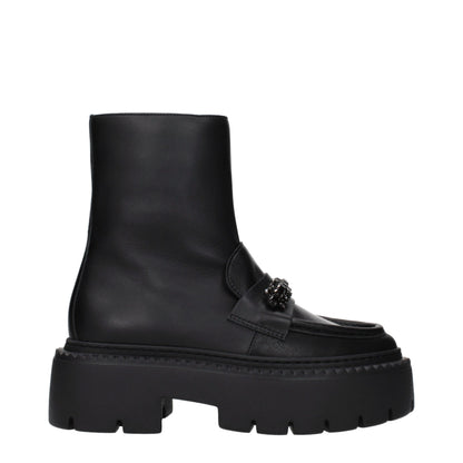 Jimmy Choo Schwarze Leder-Stiefeletten