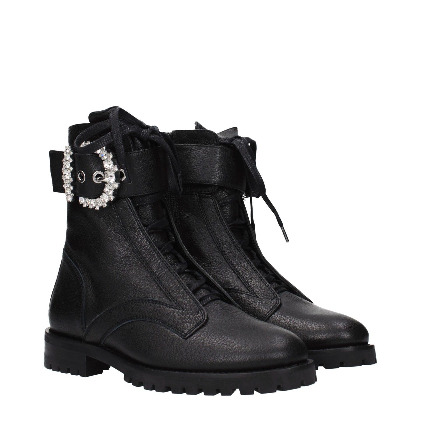 Jimmy Choo Schwarze Leder-Stiefeletten