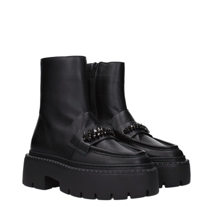 Jimmy Choo Schwarze Leder-Stiefeletten