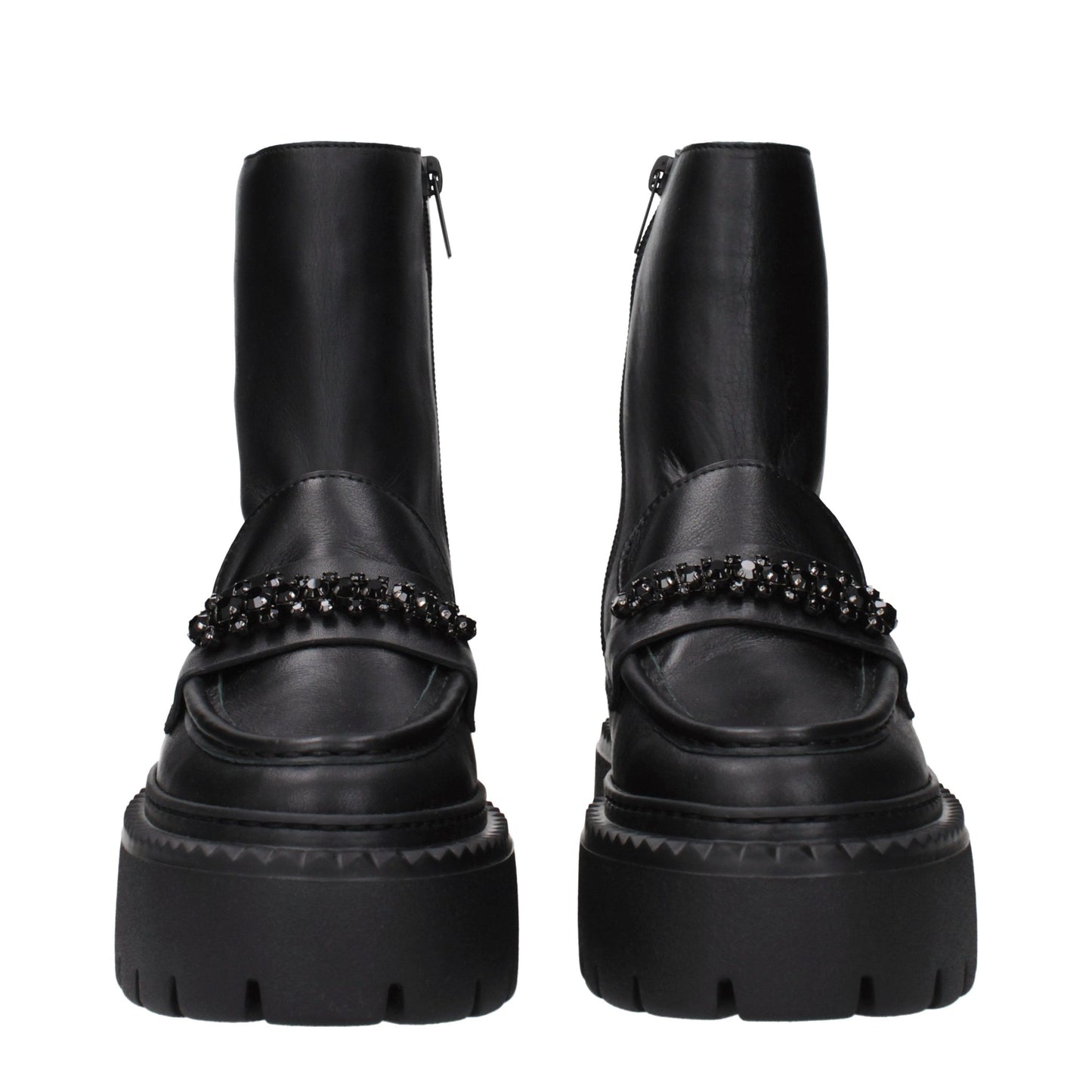 Jimmy Choo Schwarze Leder-Stiefeletten