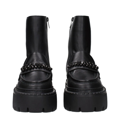 Jimmy Choo Schwarze Leder-Stiefeletten
