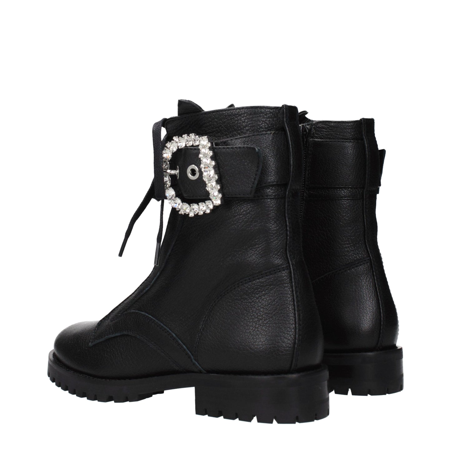 Jimmy Choo Schwarze Leder-Stiefeletten