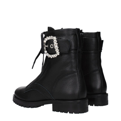Jimmy Choo Schwarze Leder-Stiefeletten