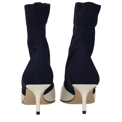 Jimmy Choo Blaue Ankle Boots aus Stoff