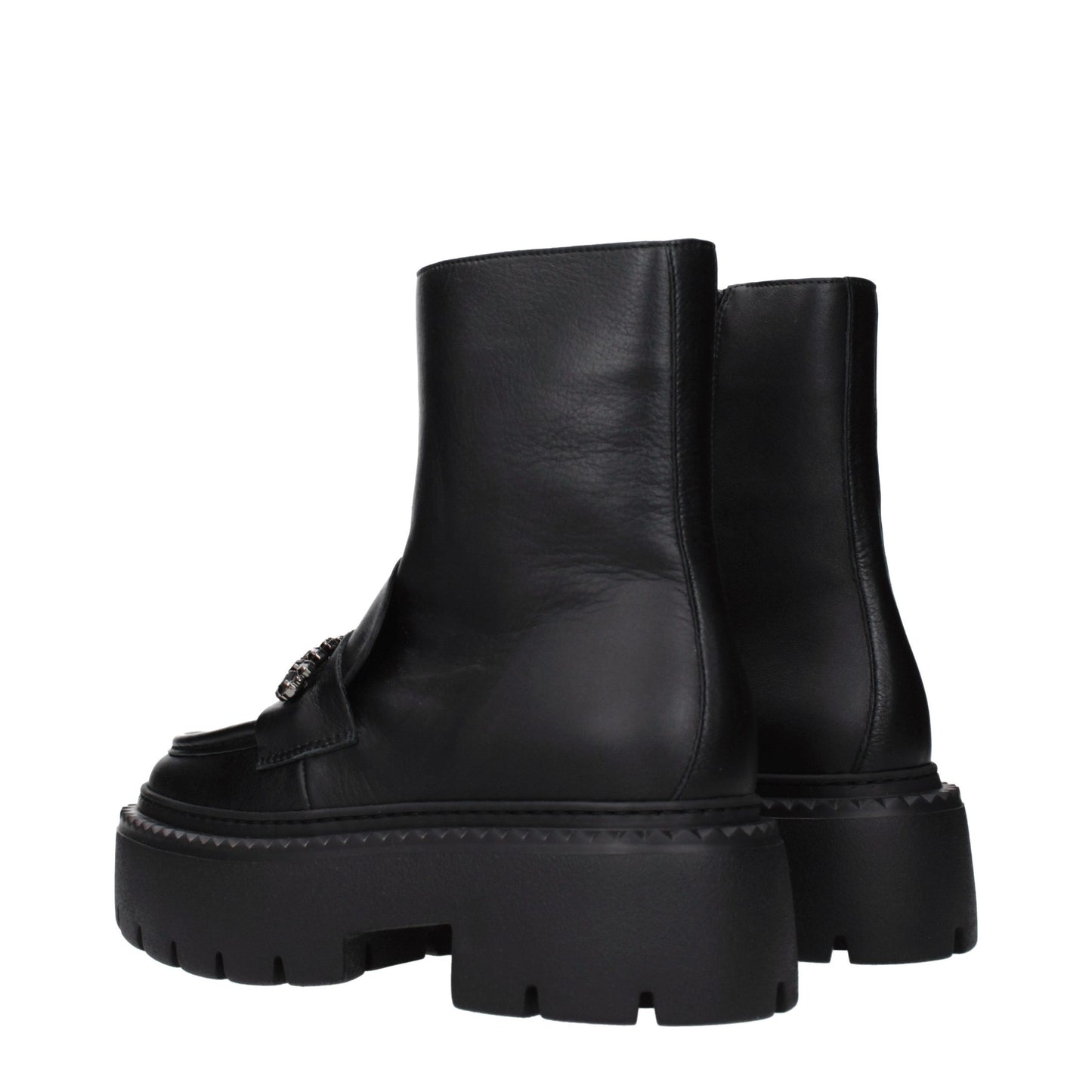 Jimmy Choo Schwarze Leder-Stiefeletten