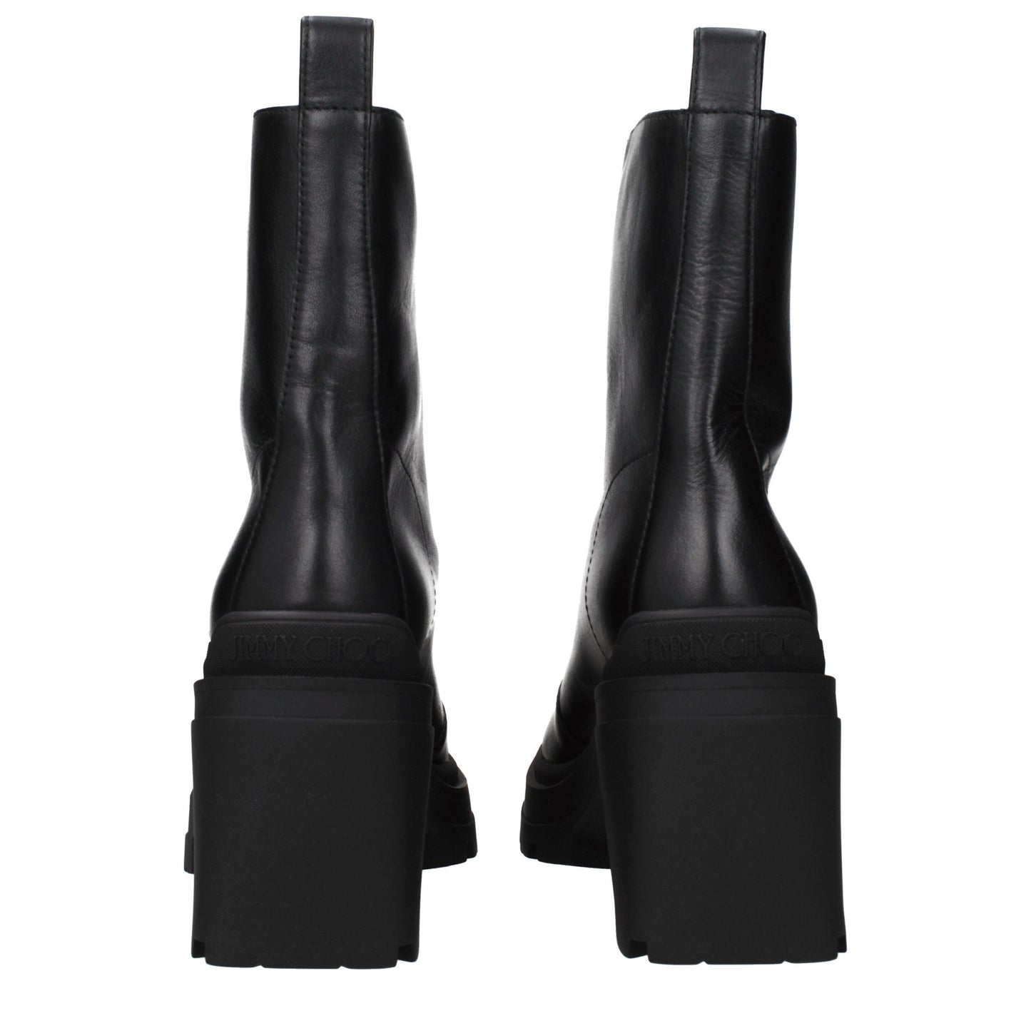 Jimmy Choo Schwarze Leder-Stiefeletten