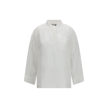 'S Max Mara Weißes Leinenhemd