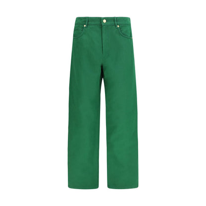 'S Max Mara Zweifarbige Baumwoll-Freizeithose
