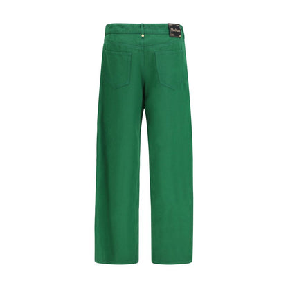 'S Max Mara Zweifarbige Baumwoll-Freizeithose