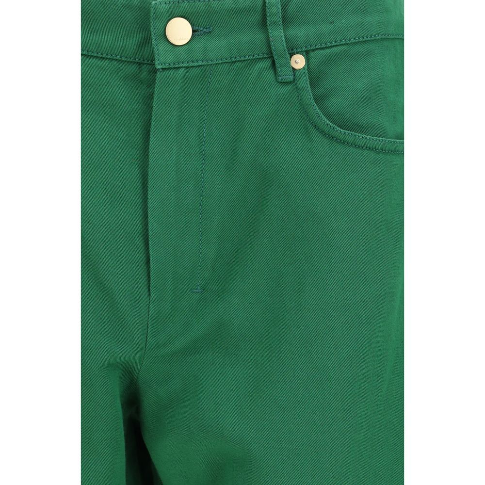 'S Max Mara Zweifarbige Baumwoll-Freizeithose