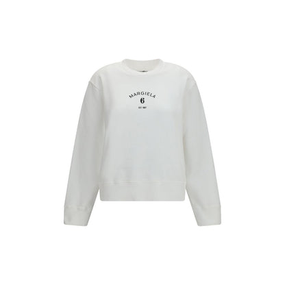 MM6 Weißes Baumwoll-Sweatshirt