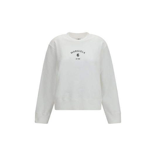 MM6 Weißes Baumwoll-Sweatshirt
